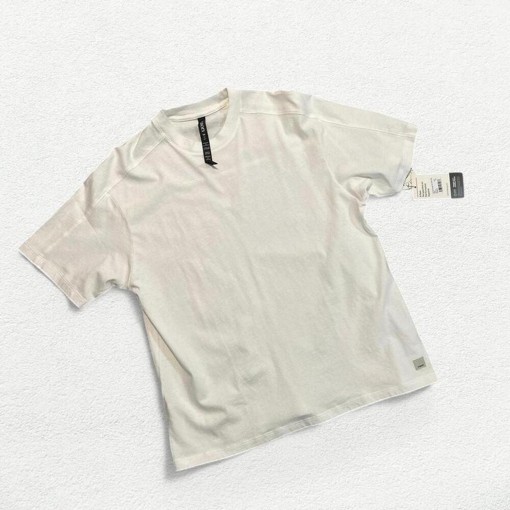 Vuori Short Sleeve Heavyweight Oversized Cotton Tee in White
